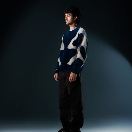 CHAOS FLUFF KNIT BLUE