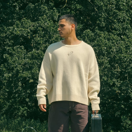 Oversized Khaki Knit Sweater